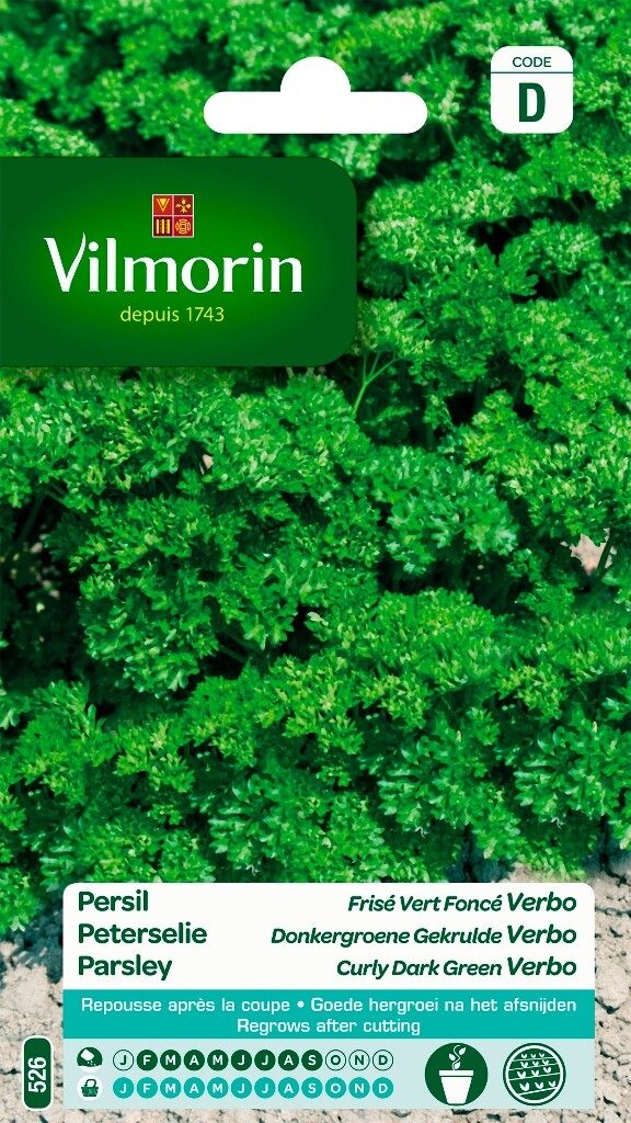 Peterselie donkergroene gekrulde Verbo