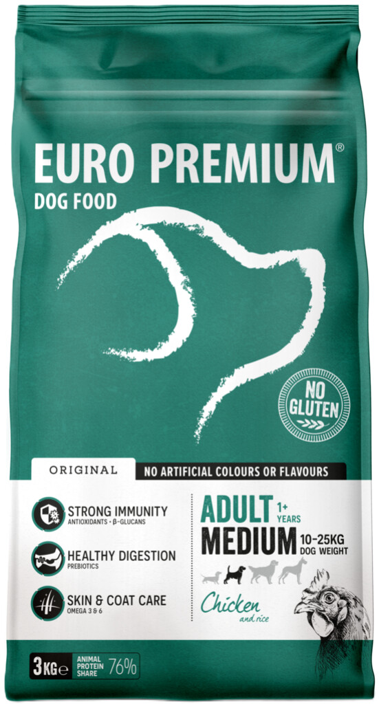 Medium adult chicken & rice 3kg