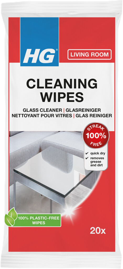 Cleaning wipes nettoyant de vitre 20 pièces