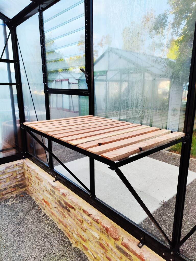 Table de travail universelle avec insert en bois 1 fenêtre 71,5 x 52 cm - RAL au choix