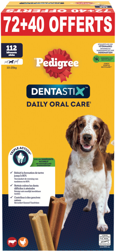 Dentastix medium 72 + 40 promopack