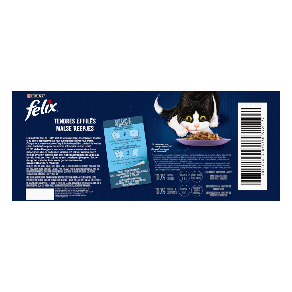 Tendres Efillés Mix 44x85gr Tendres Efillés Mix 44x85gr