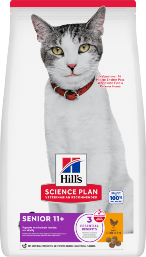 Science Plan Senior 11+ croquettes pour chat âgé au poulet 7kg