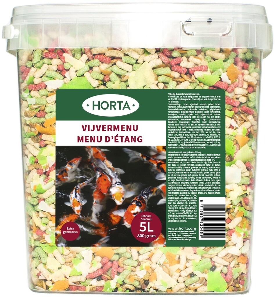 Vijvermenu 5 liter/800g Vijvermenu 5 liter/800g
