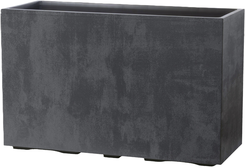 Millennium R Antraciet hoge wandbloempot met waterreservoir en wielen 98x37cm