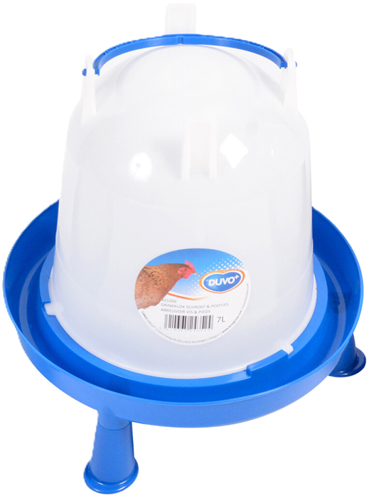 Drinkklok schroef met handvat & pootjes 7L