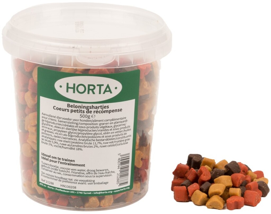 Coeurs petit pour récompenser 500g (pot) Coeurs petit pour récompenser 500g (pot)