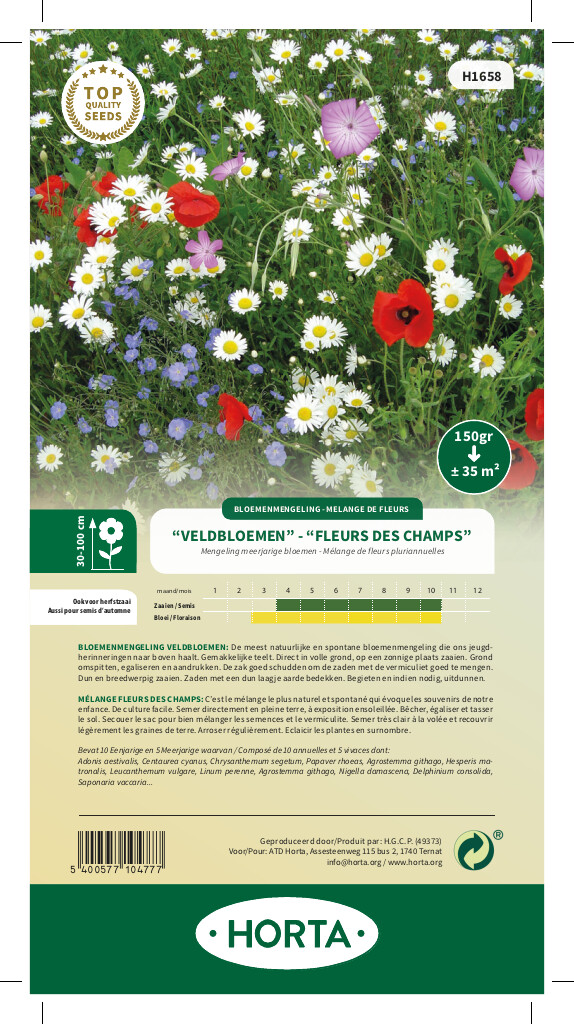 Mengeling wilde bloemen 35m²