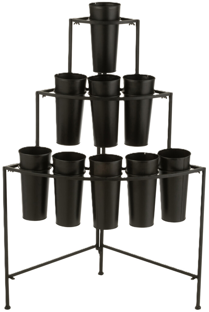 Bloemenstandaard 9 stuks zwart small