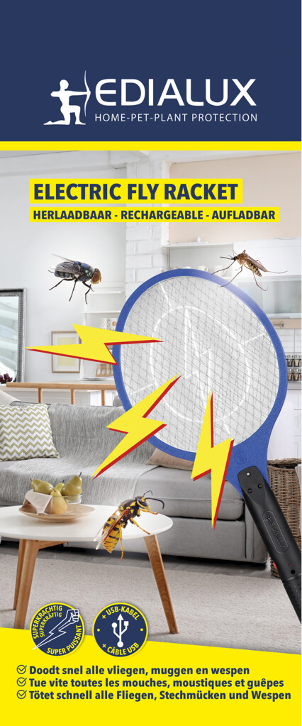 Electric Fly Racket (Rechargeable)