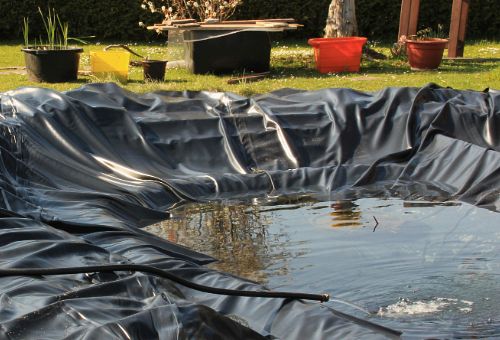 Vijverfolie in PVC of rubber