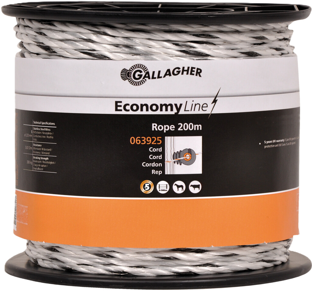 Economyline cord wit 200m