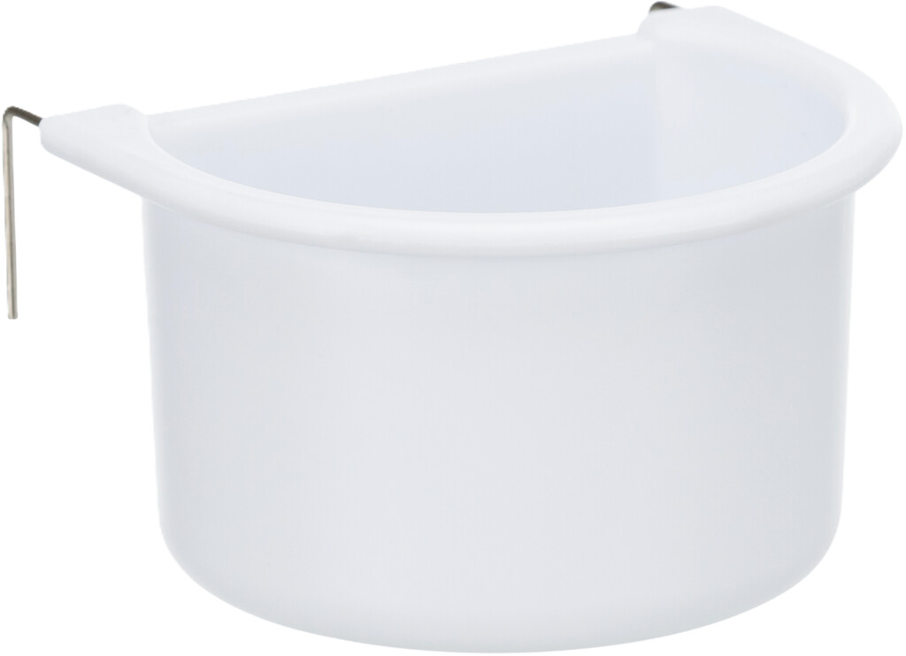 Mangeoire suspendue avec support métal, en plastique 8x6cm 150ml
