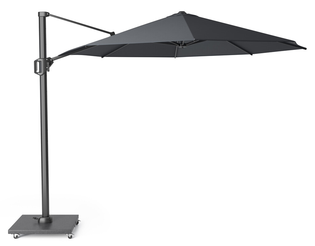 Parasol flottant Challenger T1 Ø3,5 m - Structure anthracite / tissu anthracite