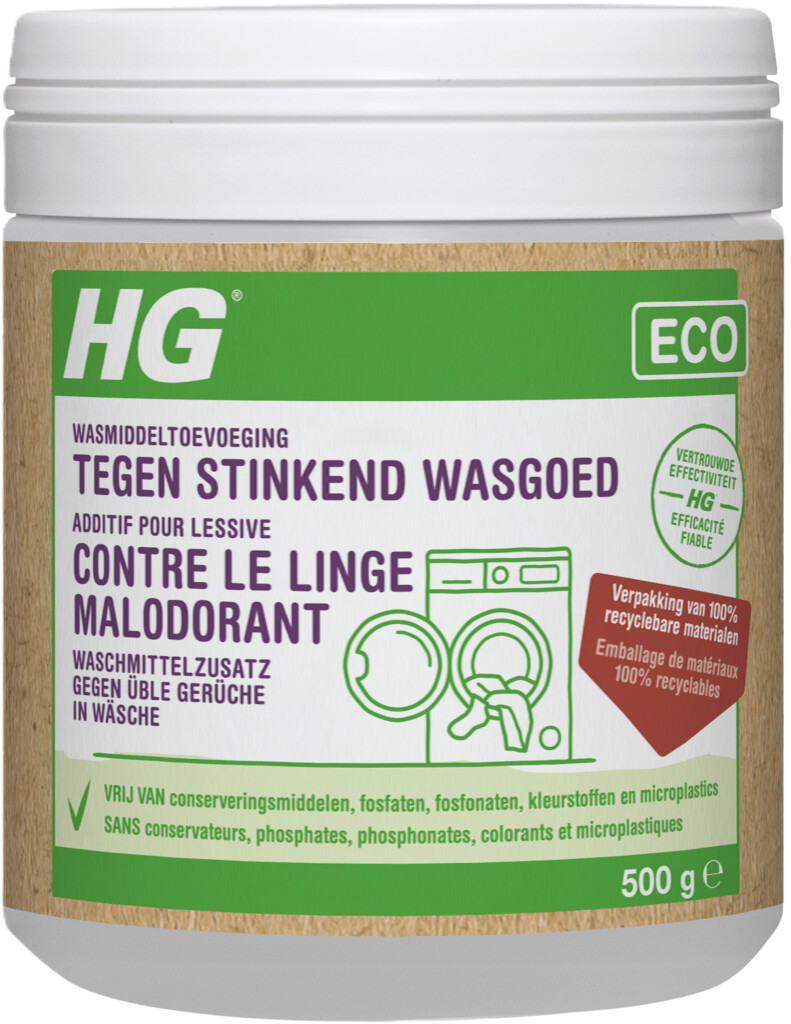 Eco wasmiddeltoevoeging tegen stinkend wasgoed 0,5kg