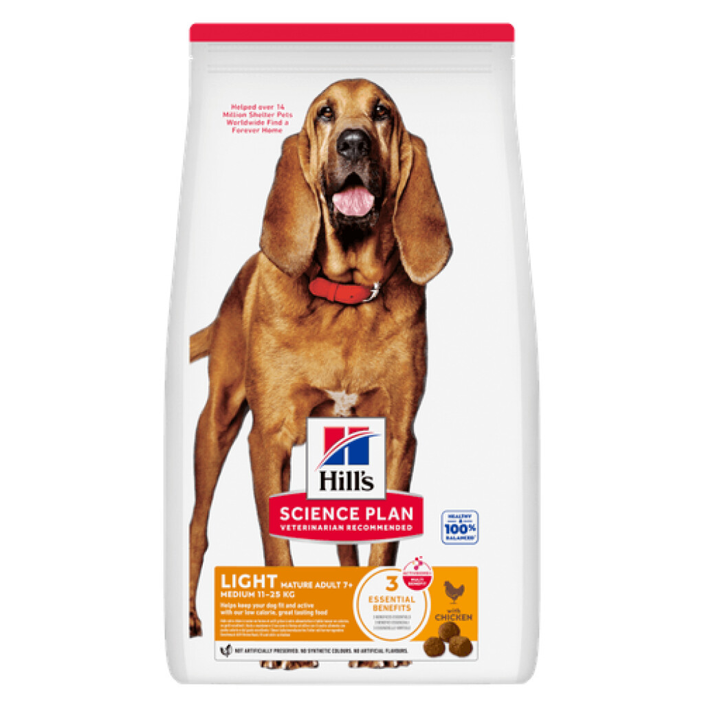 Science Plan Mature Adult Light Medium Hondenvoer Kip 12kg