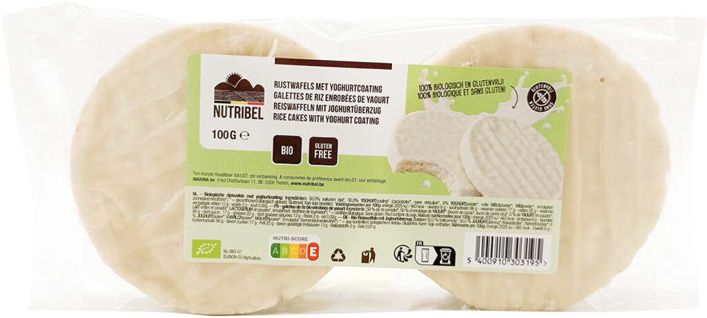 Galettes de riz enrobées yaourt bio 100g