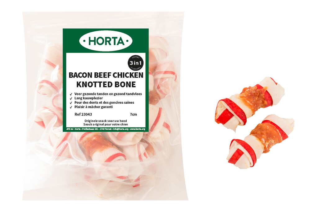 BC Knotted bone 7cm 16 pièces BC Knotted bone 7cm 16 pièces