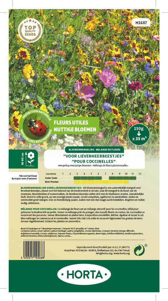 Mélange pluriannuel pour coccinelles 35 m² Mélange pluriannuel pour coccinelles 35 m²