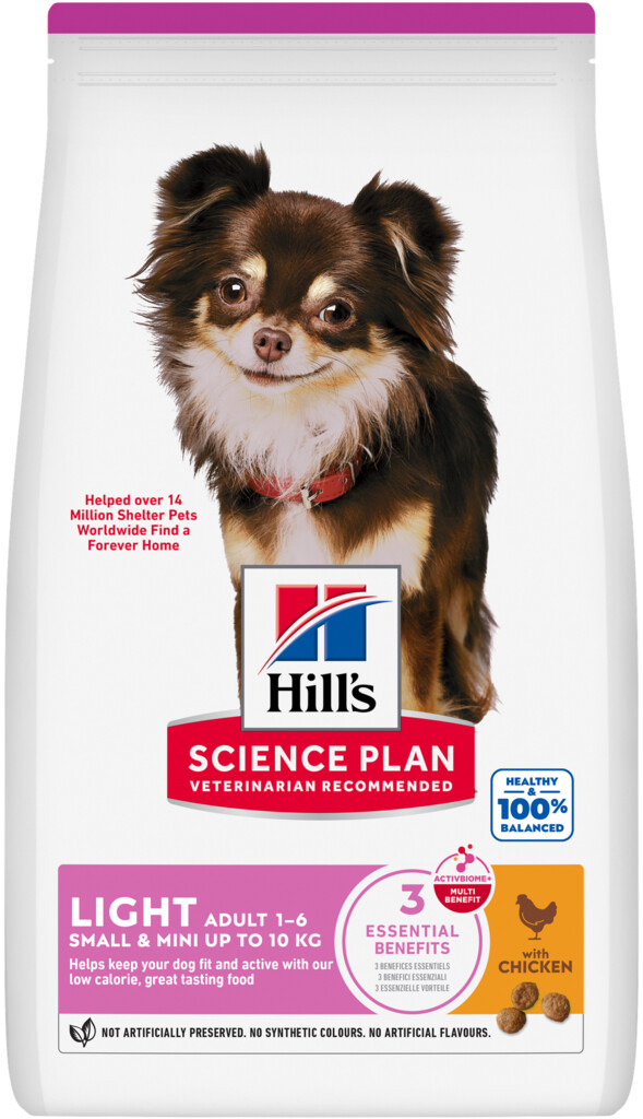 Science Plan Adult Light Small & Mini hondenvoer kip 6kg