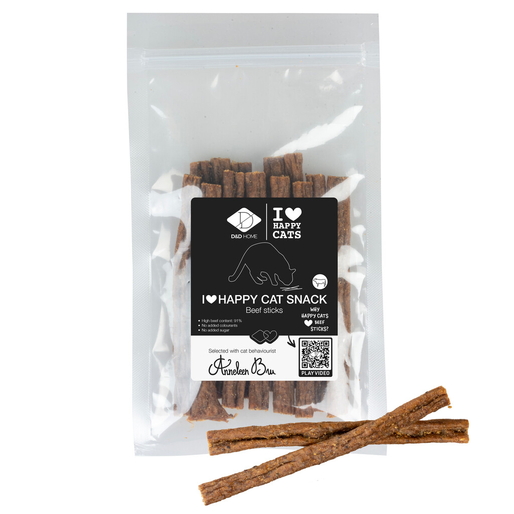 I Love Happy Cat Snack-Bâtonnets de bœuf 70g I Love Happy Cat Snack-Bâtonnets de bœuf 70g