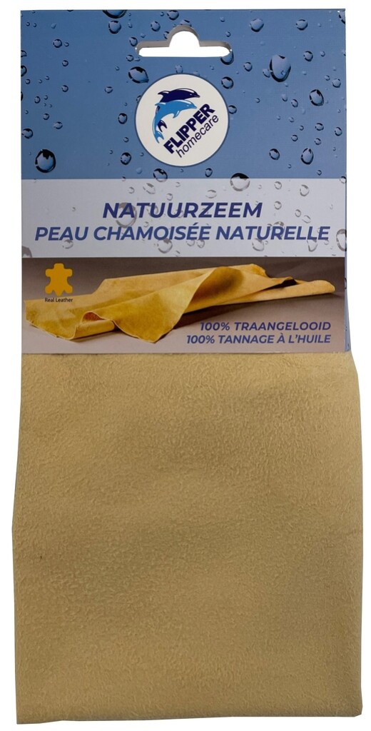 Peau de chamois 45x30 cm n° 1,5 + cavalier