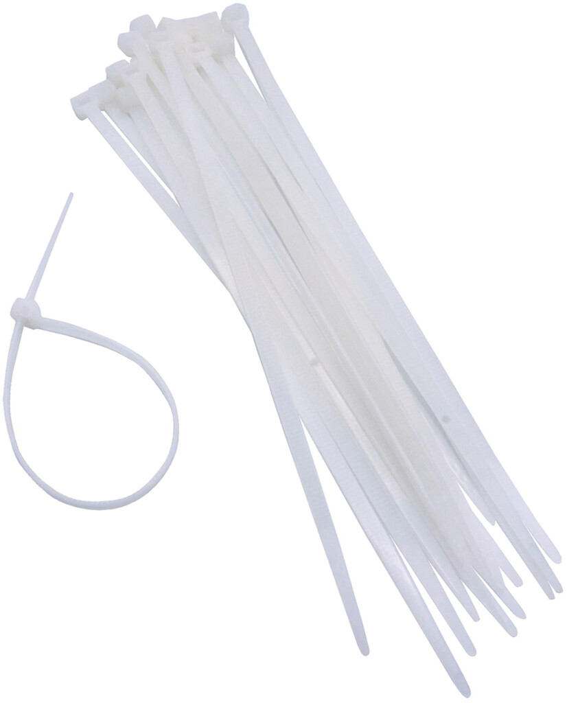 Colliers de serrage en nylon transparent de 15 cm, lot de 25