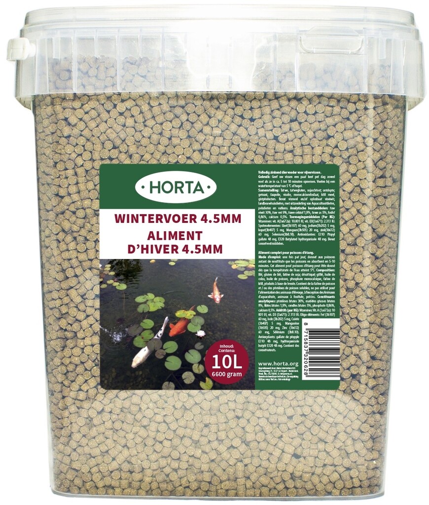 Nourriture d'hiver 10 litres 4,5 mm/6600g Nourriture d'hiver 10 litres 4,5 mm/6600g