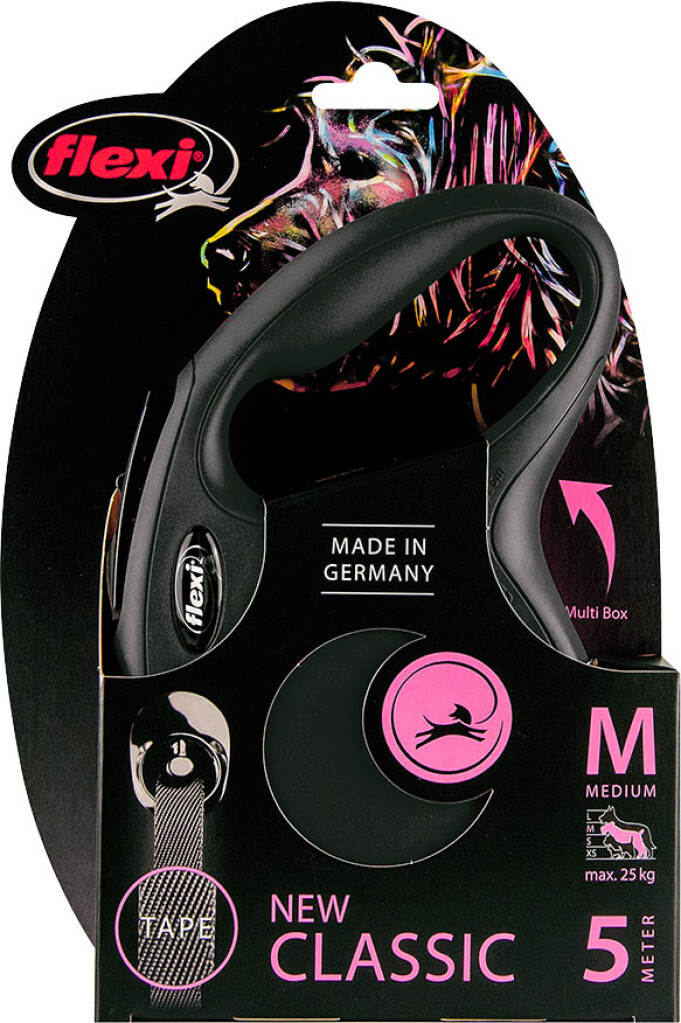 Classic Laisse Sangle Noir M 5 m