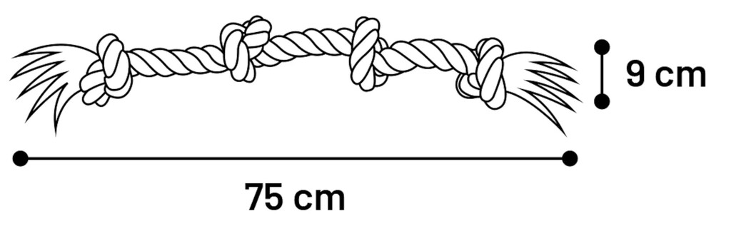HS Jim Touw 4 Knopen Blauw/Wit/Grijs 75cm