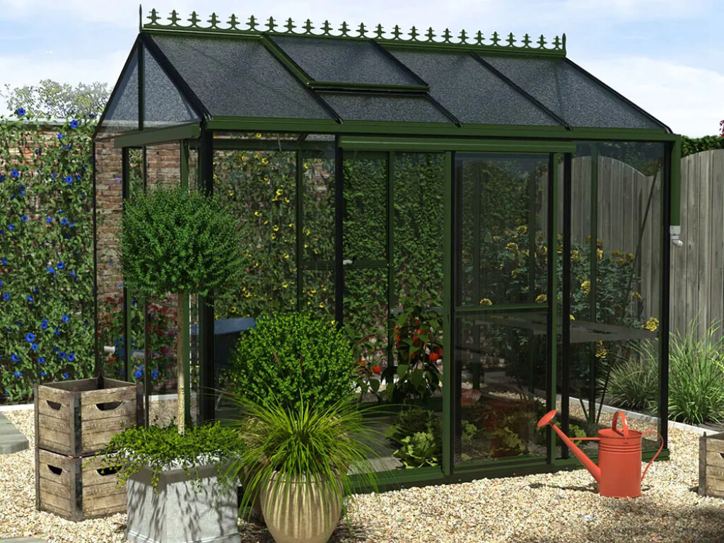 Flexi serre model 1B Groen RAL6009 - 2,25 x 3,00 x 2,62m