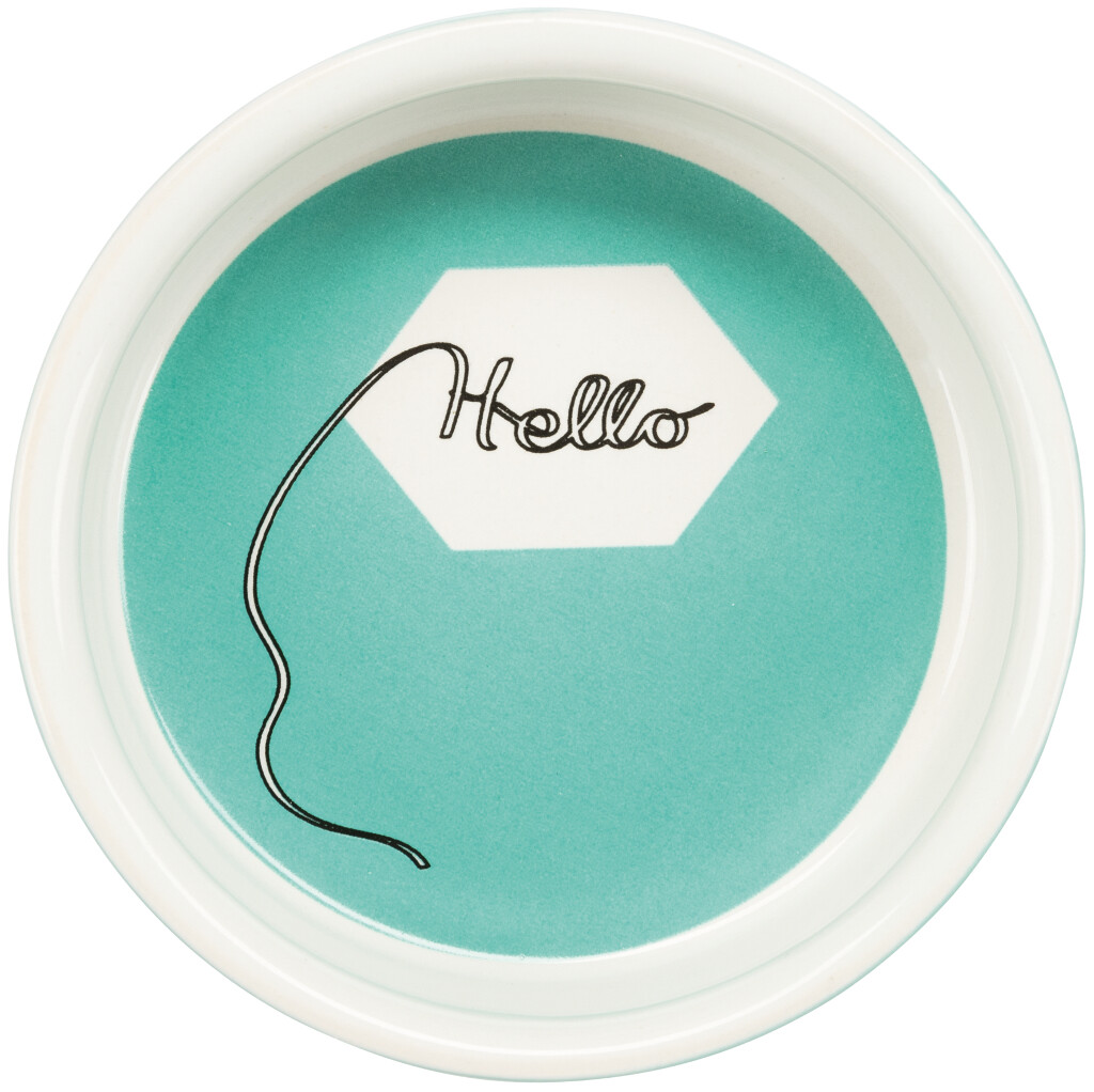 Gamelle, motif hamster Hello, en céramique