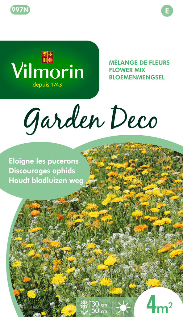 Garden deco bloemenmengsel Houdt bladluizen weg 4m²