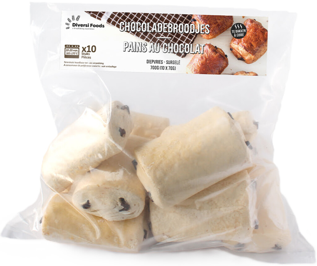 Pain au chocolat au beurre - 10 pièces de 70g