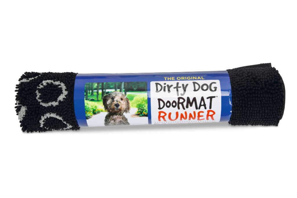 Tapis Séchage Dirty Dog Coureur Noir