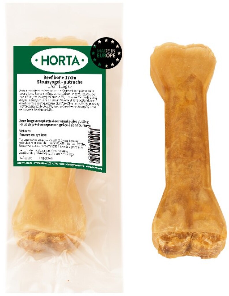 Beef bone struisvogel 17 cm
