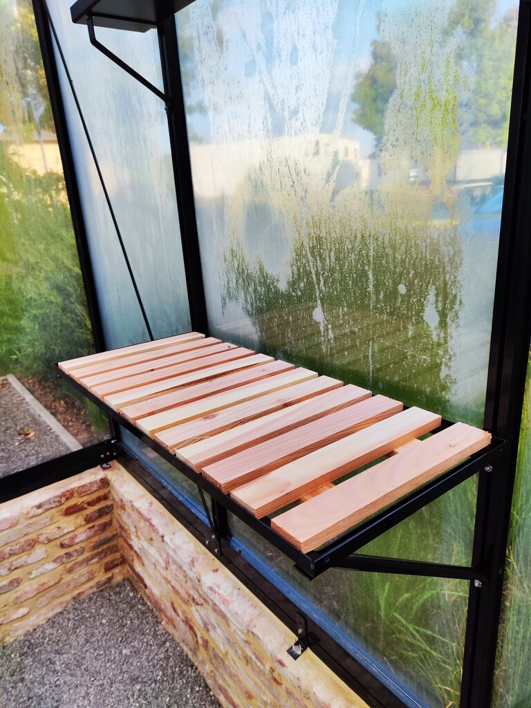 Schap met houten inleg 1 ruit 71,5 x 32 cm - ral9005