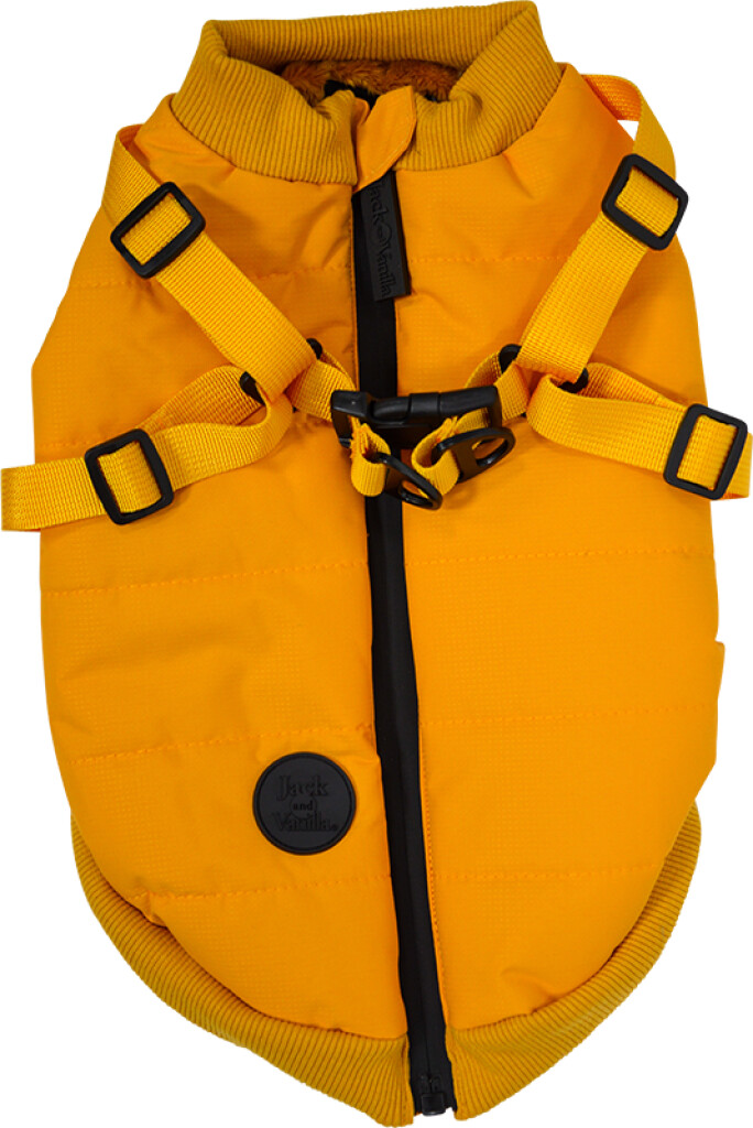 Dogwalk-Manteau-harnais London Jaune