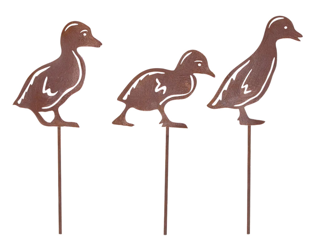 Roest tuinsteker eendje assortiment van 3