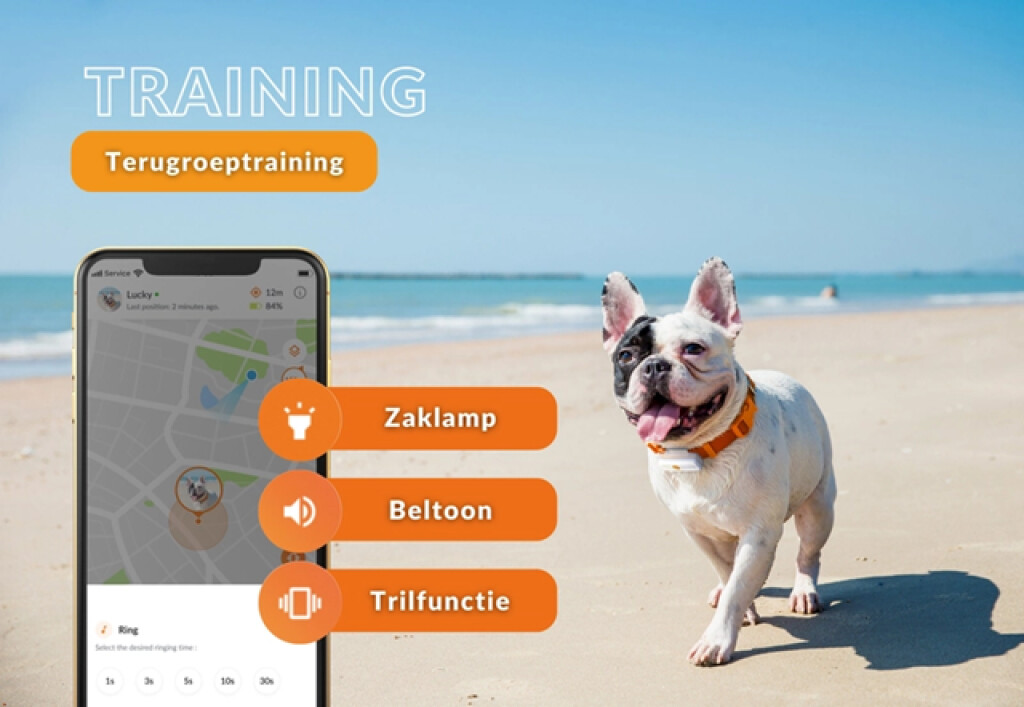 Traceur GPS Chien Blanc Traceur GPS Chien Blanc