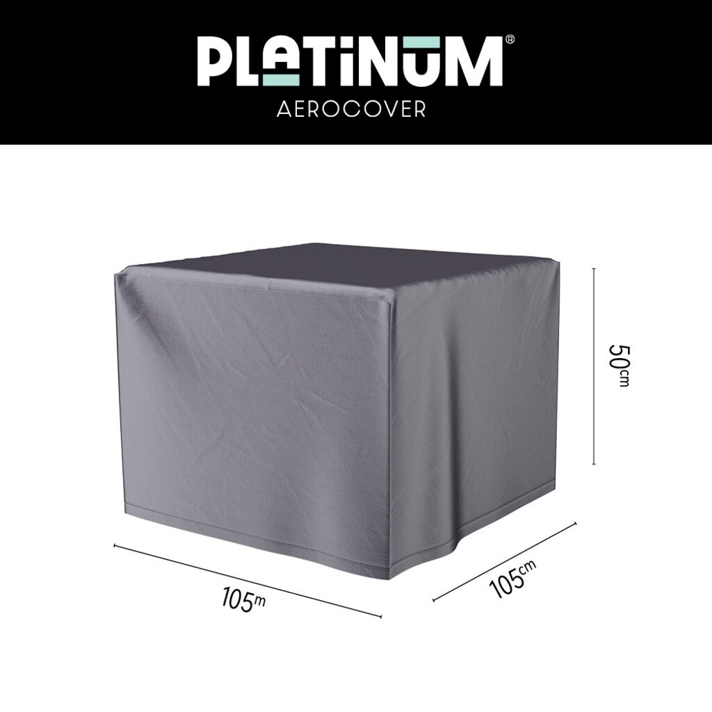 AeroCover housse pour table de salon, table basse et tables de feu. Housse respirante pour tables de salon, tables basses et tables de feu 105x105xH50cm.