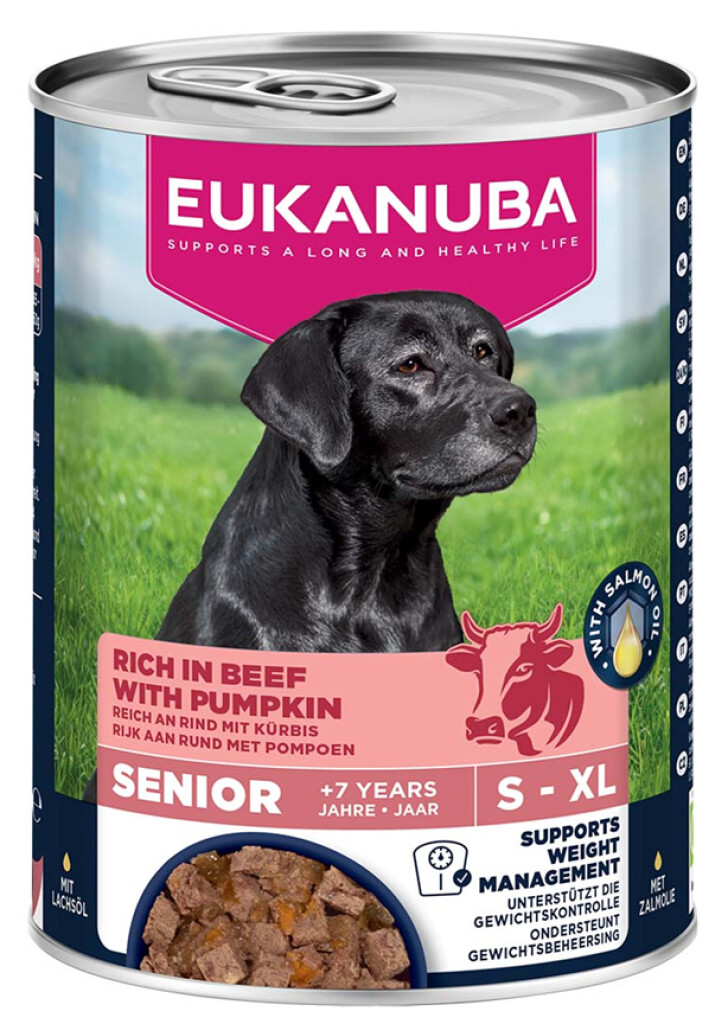 Dog wet food senior beef 400g