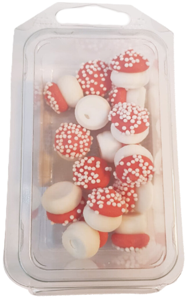 Champignon grand rouge/blanc 15 pièces