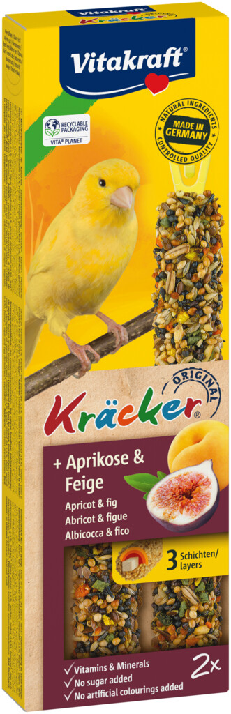 Kräcker® Original kanarie abrikoos en vijg 2 stuks