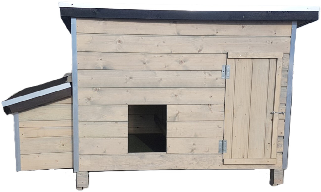 Poulailler Kit Nr. 2 Gris 126x64x79 cm