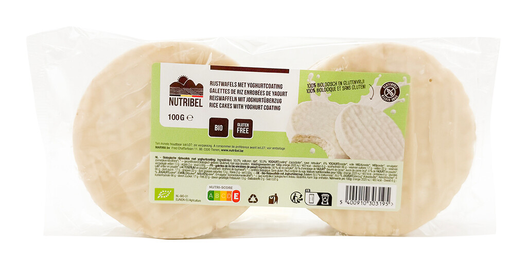 Rijstwafels met yoghurt coating bio 100g
