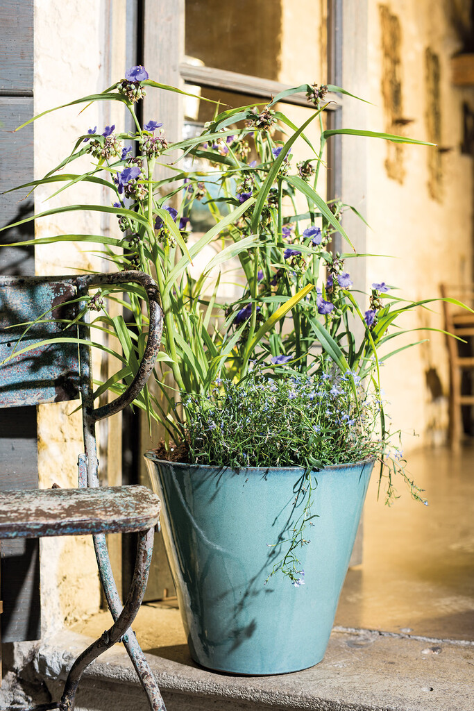 Pot de fleurs Kinfolk Turquoise 29,5xh25,5cm