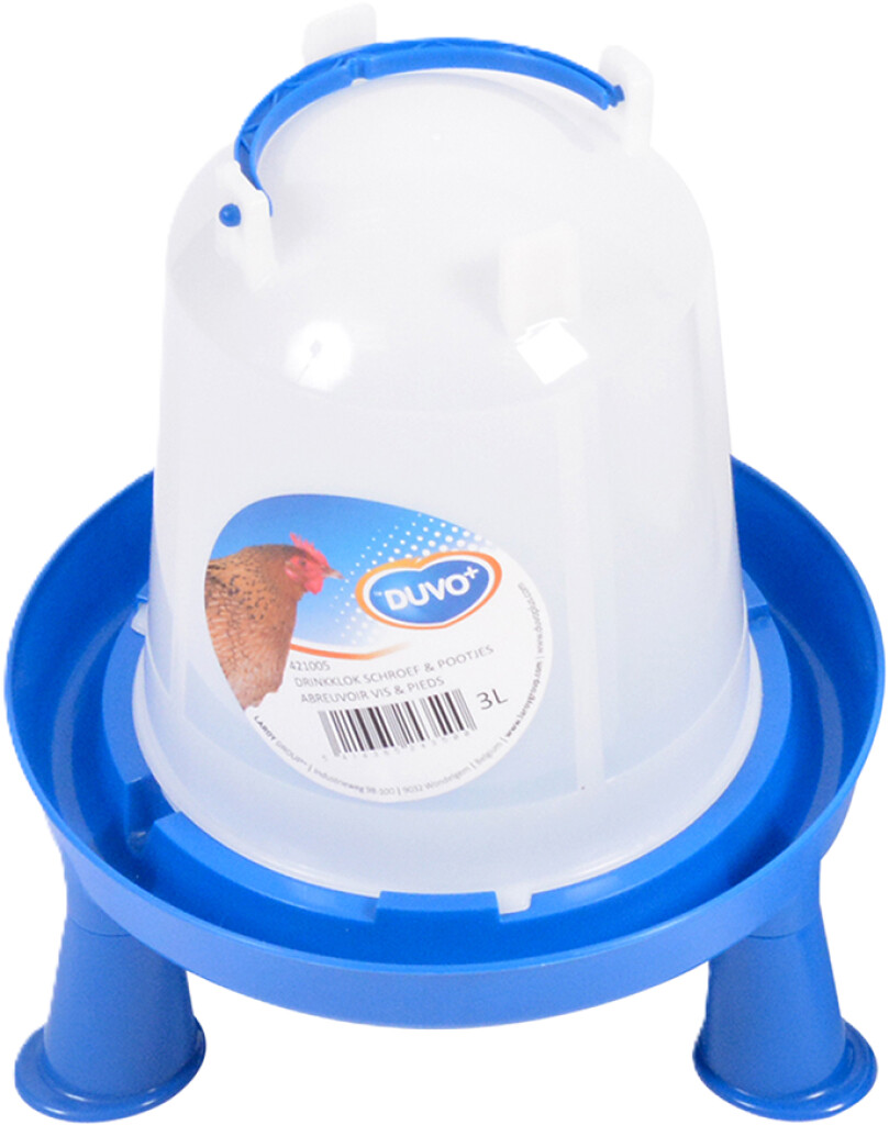 Drinkklok schroef met handvat & pootjes 3L