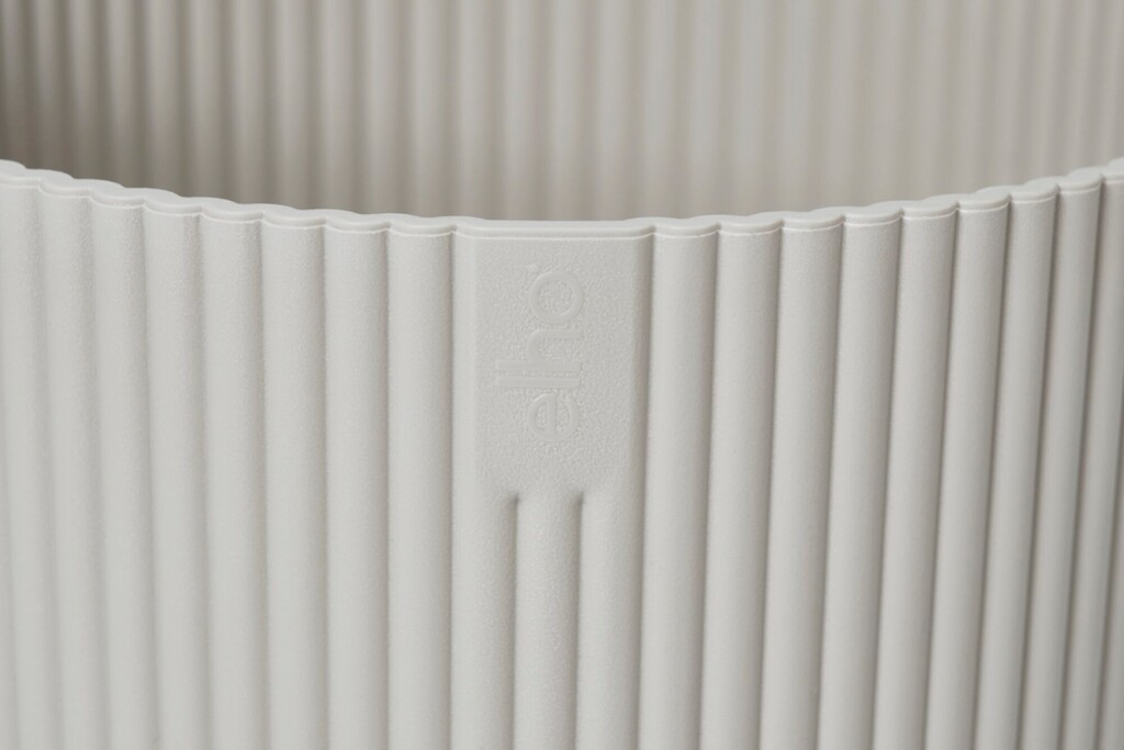 Pot de fleurs Vibes Fold Rond 25cm blanc soie