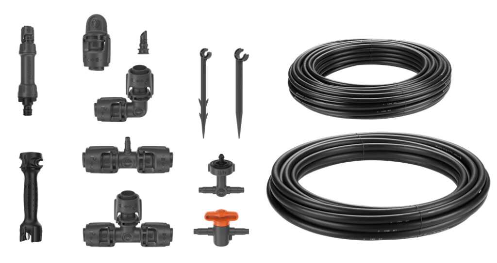Micro-Drip-Irrigation Kit d'initiation pour rangées de plantes